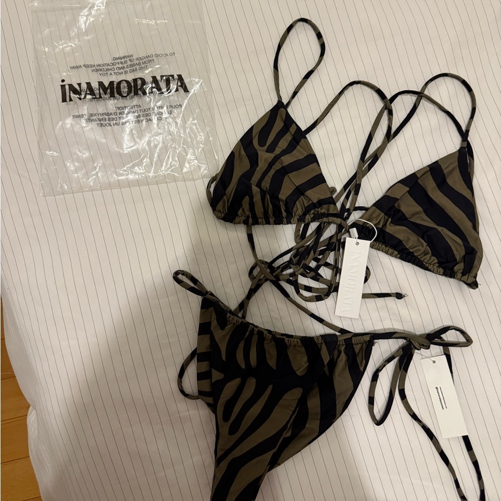 Inamorata Las Olas Zebra Print Bikini set